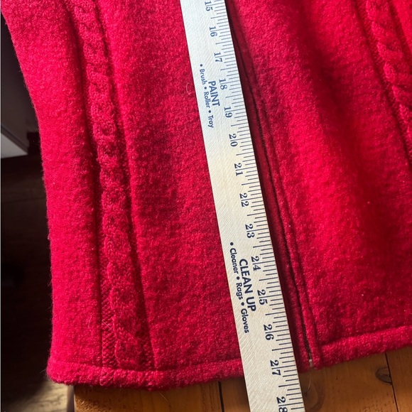 Coldwater Creek Vibrant Red Zip-Up Sweater Vest - Picture 7 of 9